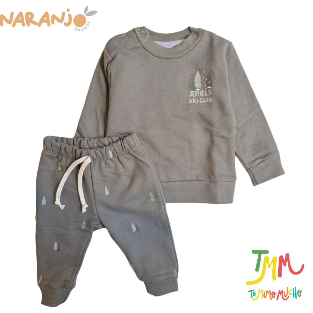 Conjunto Naranjo friza PINITO Gris - Image 2