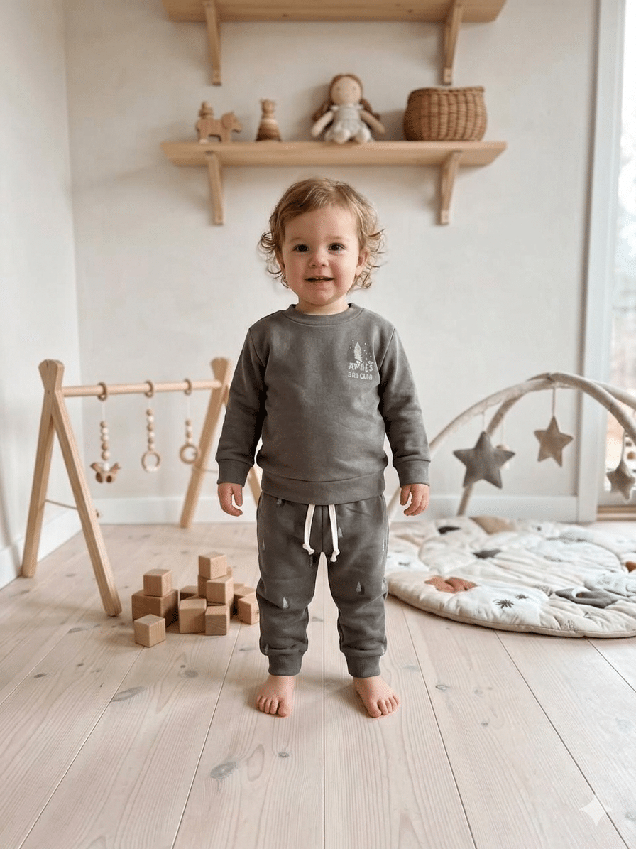 Conjunto Naranjo friza PINITO Gris