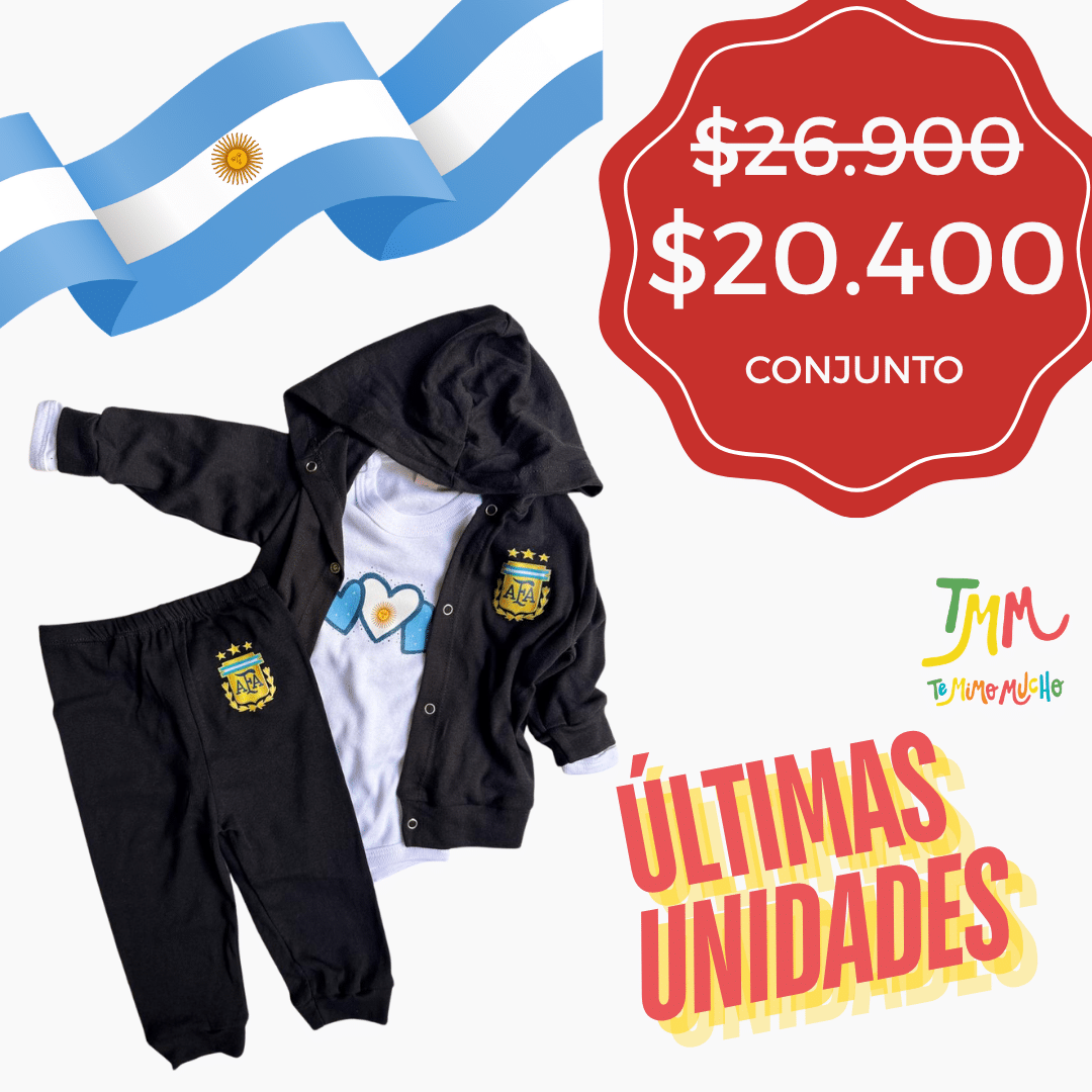 Conjunto Mundial Corazón Argentina blanco - Image 2