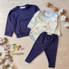 Conjunto de Buzo y Babucha Lanilla Azul + Body Ositos