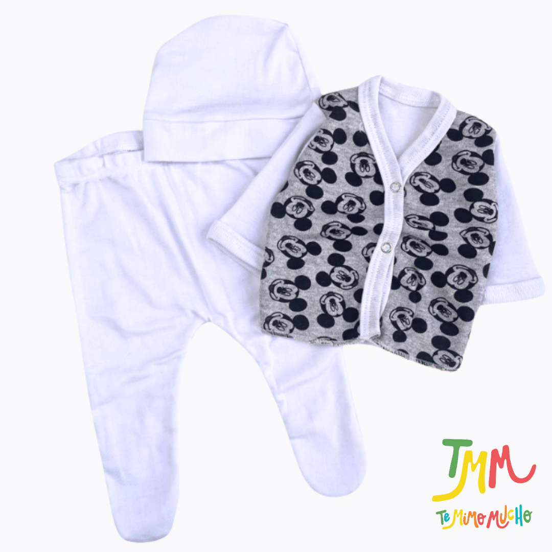 Ajuar Mickey Gris