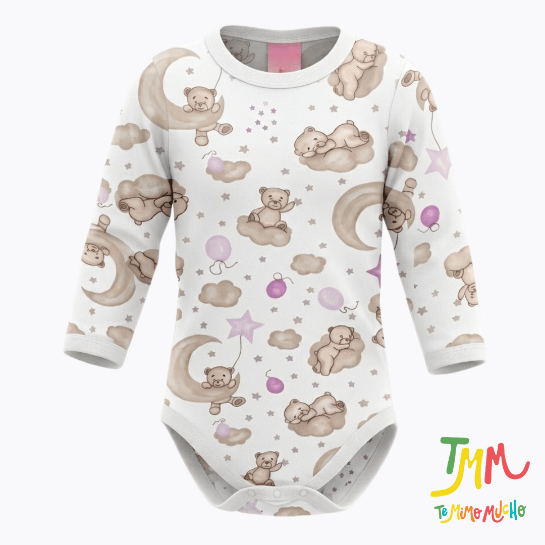 Body Manga Larga Osito Luna