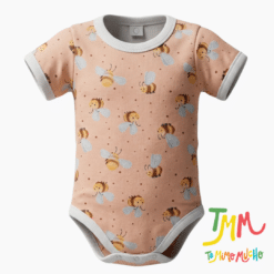 Body Manga Corta Avejitas Salmon
