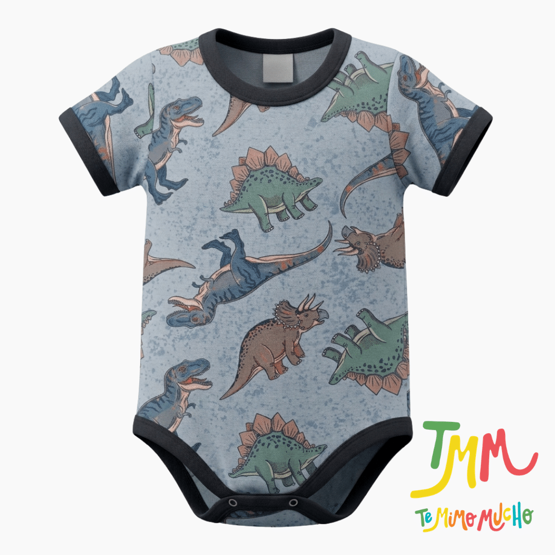 Body manga corta Dino Gris