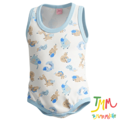 Body Musculosa Animalitos Celeste