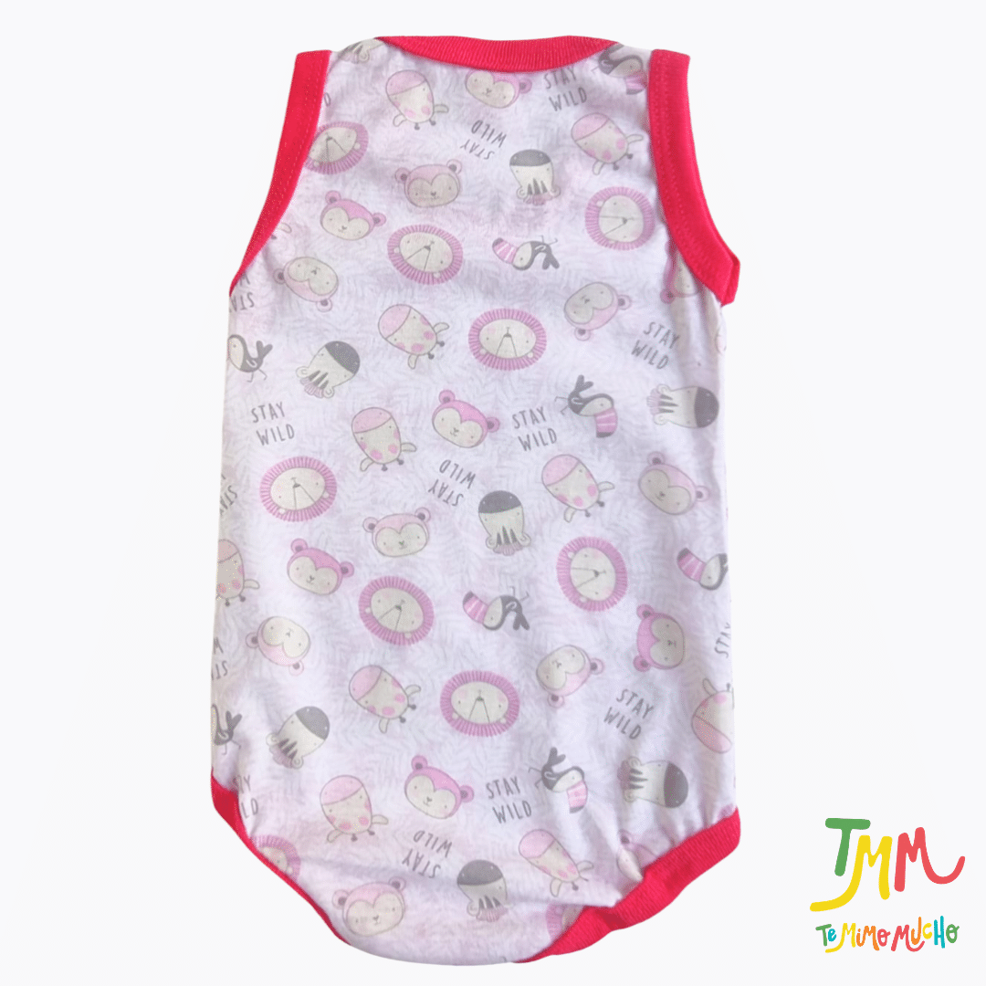 Body Musculosa Monito Rosa - Imagen 4