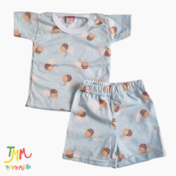 Conjunto Remera y Short Abejitas celeste - Imagen 2