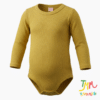 Body manga larga Liso Verde Oliva