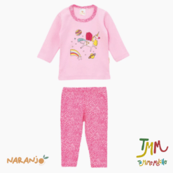 Conjunto UNICORNIO Rosa Naranjo