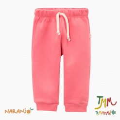 Pantalon Joggin Naranjo color  Coral - Imagen 2