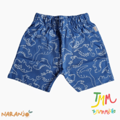 Conjunto Dino  Remera + short Azul Naranjo - Image 4