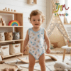 Body Musculosa Animalitos Celeste