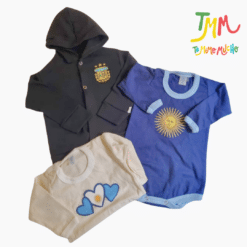 Set TALLE 1 - 3 PRENDAS BEBE MUNDIAL - ART 381
