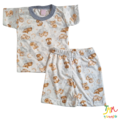 Conjunto Remera y Short Buho Gris - Imagen 2