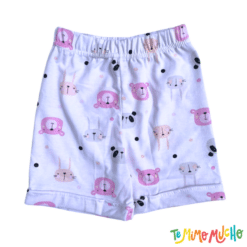 Conjunto Remera y Short  Caras animalitos Rosa - Imagen 3