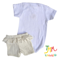 Conjunto Body Florcita + Short Rosa Crudo BIG BAY - Imagen 3