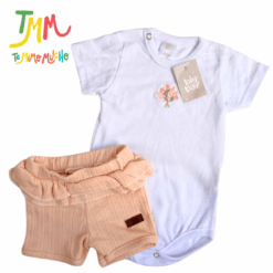 Conjunto Body Florcita + Short Rosa Claro BIG BAY - Imagen 2