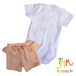 Conjunto Body Florcita + Short Rosa Claro BIG BAY - Imagen 3