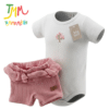 Conjunto Body Florcita + Short Rosa Medio BIG BAY