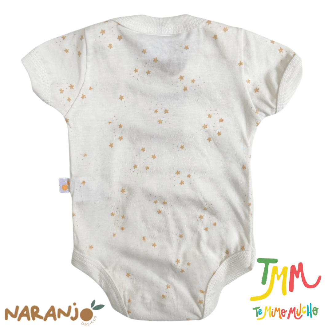 Body NARANJO ESTRELLITAS Crudo Manga Corta - Imagen 3
