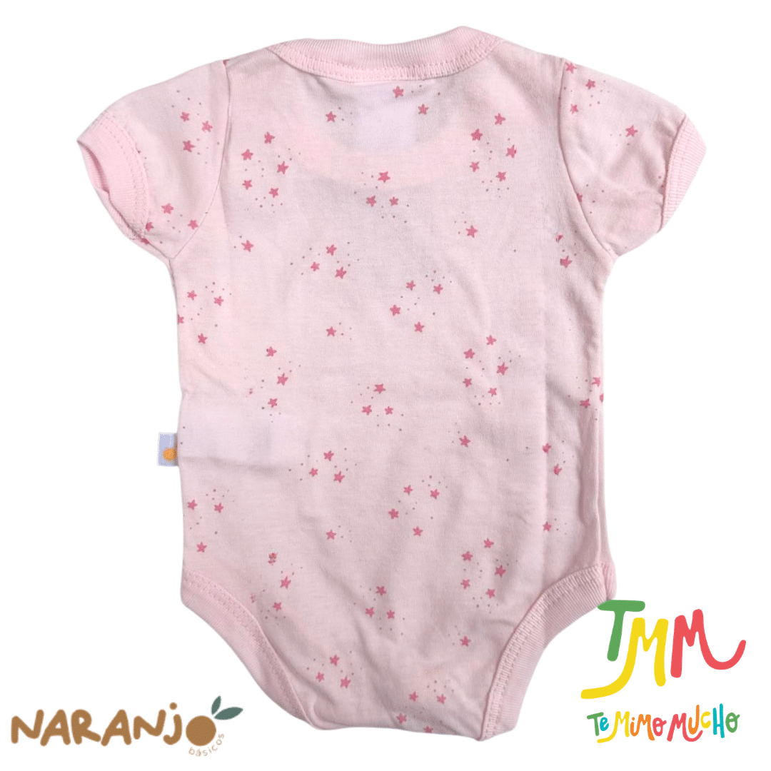 Body NARANJO ESTRELLITAS Rosa Manga Corta - Imagen 3