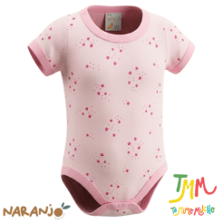 Body NARANJO ESTRELLITAS Rosa Manga Corta