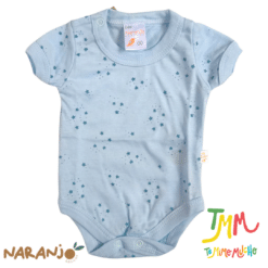 Body NARANJO ESTRELLITAS Celeste Manga Corta - Imagen 2