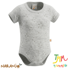 Body NARANJO ESTRELLITAS Melange  Manga Corta