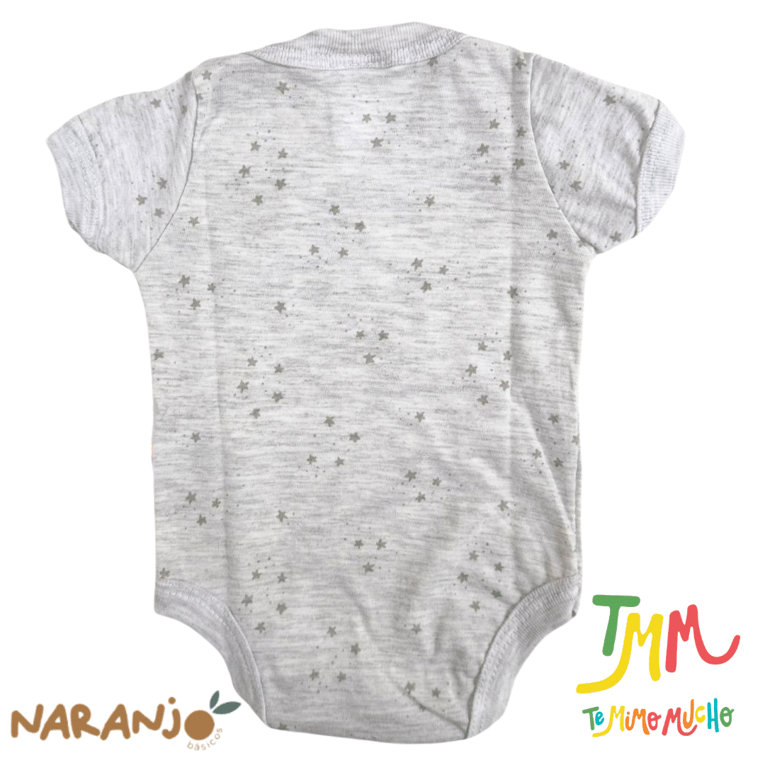 Body NARANJO ESTRELLITAS Melange Manga Corta - Imagen 3