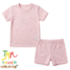 Conjunto Pijama Estrellitas  Remera + short Rosa Naranjo