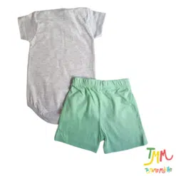 Conjunto body y short Aventura Melange y Verde - Imagen 3