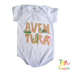 Conjunto body y short Aventura Blanco y Marron - Imagen 4