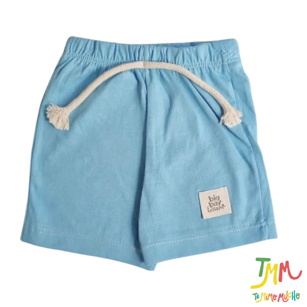 Conjunto body y short Aventura Beige y Celeste - Imagen 3
