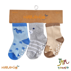 SET MEDIAS X 3 Estampadas Celeste