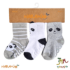 SET MEDIAS X 3 Estampadas Gris