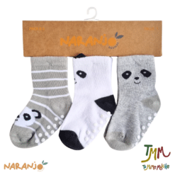 SET MEDIAS X 3 Estampadas Gris