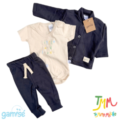 Conjunto Camperita y Pantalon + Body Negro  Gamisé