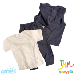 Conjunto Camperita chaleco y Pantalon + Remera manga corta - Negro - Gamisé - Imagen 3