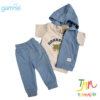 Conjunto Camperita chaleco y Pantalon + Remera manga corta - Azul - Gamisé