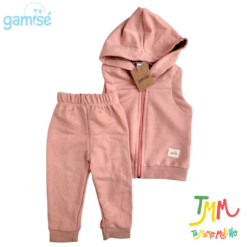Conjunto Camperita chaleco y Pantalon + Remera manga corta - Rosa - Gamisé - Imagen 2