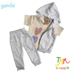 Conjunto Camperita chaleco y Pantalon + Remera manga corta - Melange - Gamisé