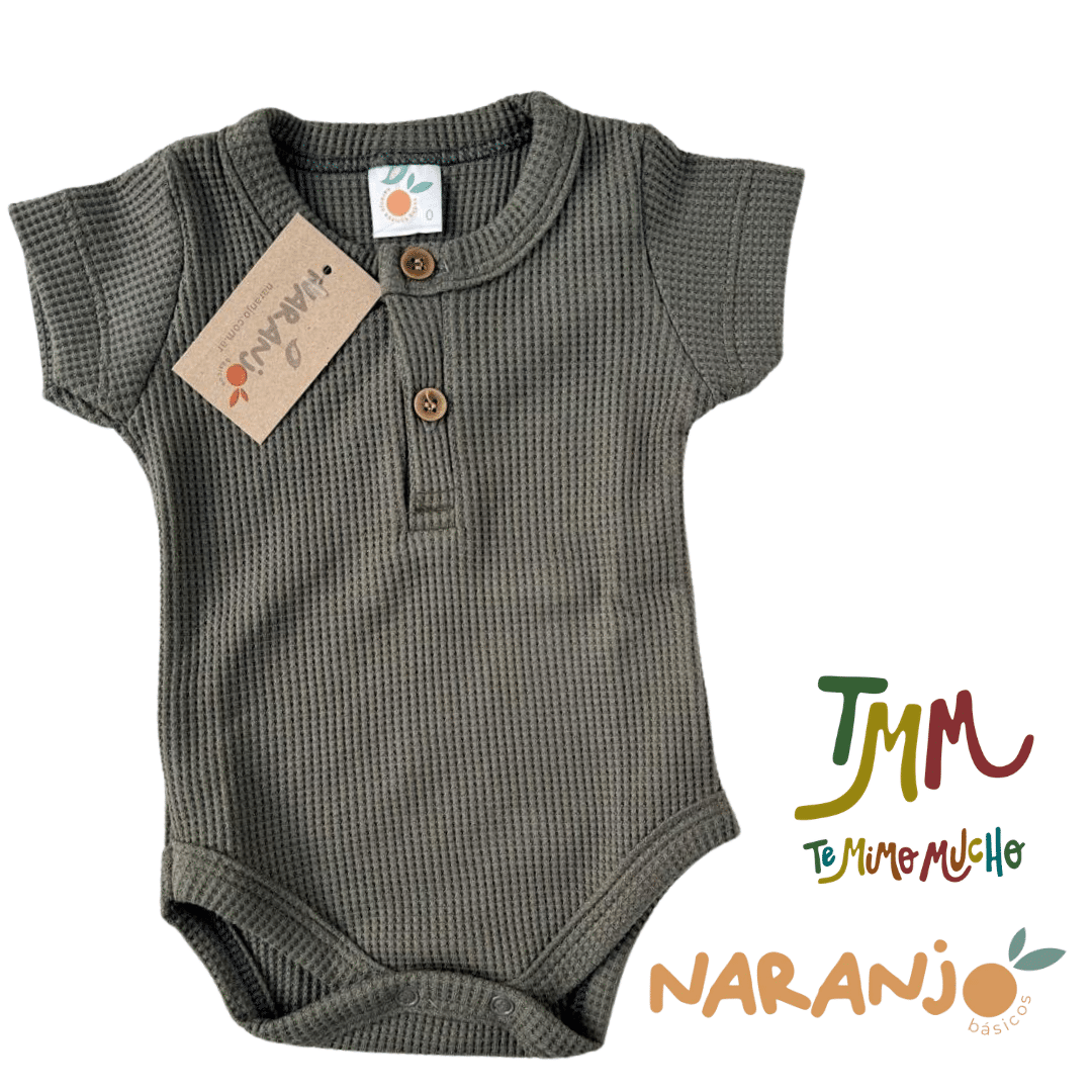 Body NARANJO wafle verde - Imagen 2