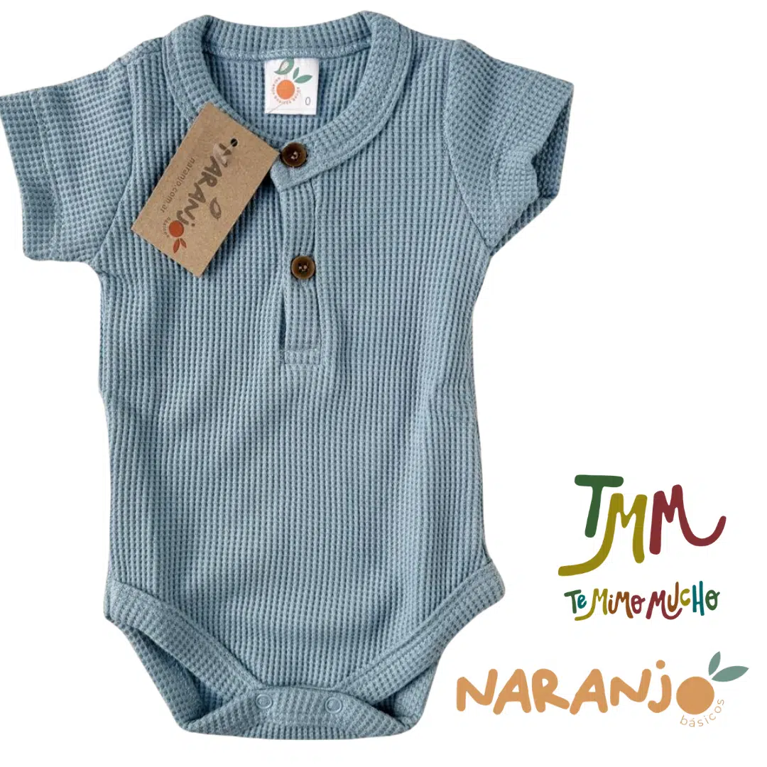 Body NARANJO wafle celeste - Imagen 2