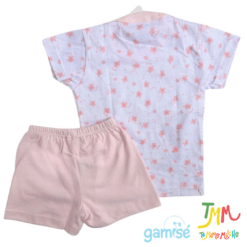 Conjunto Pijama Tortuguitas Remera + short Rosa Gamisé - Imagen 3