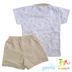 Conjunto Pijama Tortuguitas Remera + short Beige Gamisé - Imagen 2
