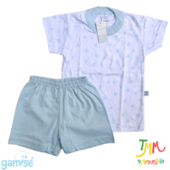 Conjunto Pijama Tortuguitas Remera + short Celeste Gamisé - Imagen 2
