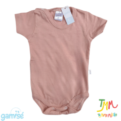 Body Manga Corta Liso GAMISE Rosa - Imagen 2