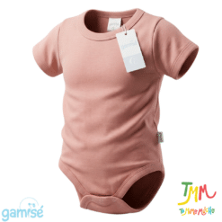 Body Manga Corta Liso GAMISE Rosa