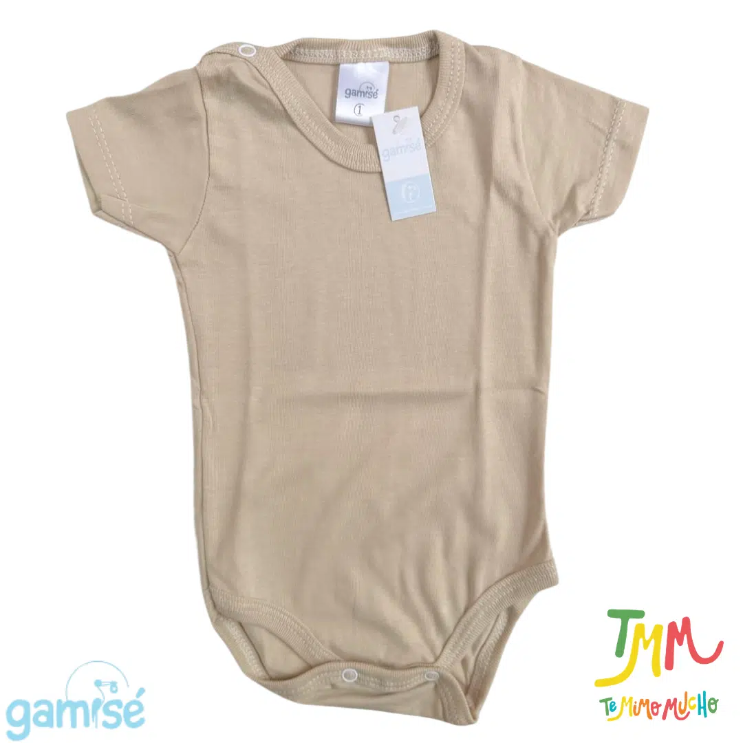 Body Manga Corta Liso GAMISE Beige - Imagen 2