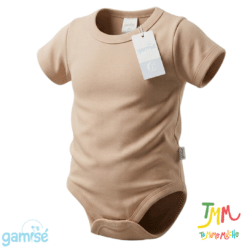Body Manga Corta Liso GAMISE Beige